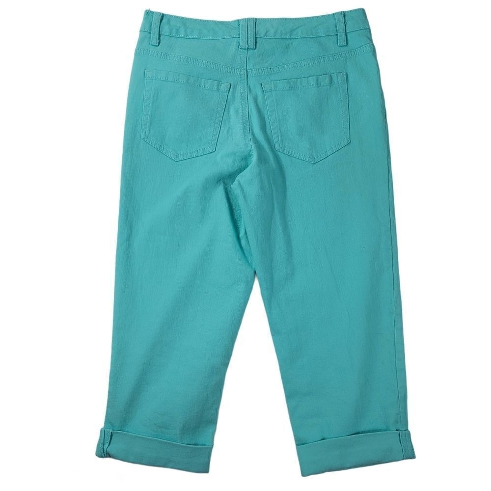 Style & Co. Denim Turquoise Capris - Picture 3 of 8